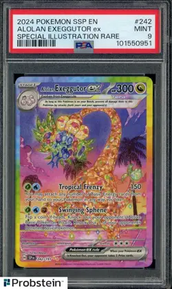 2024 Pokemon SSP EN #242 Alolan Exeggutor ex SIR PSA 9 MINT - Image 1
