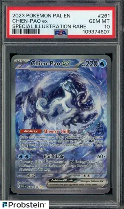 2023 Pokemon PAL EN #261 Chien-Pao ex SIR PSA 10 GEM MINT - Image 1