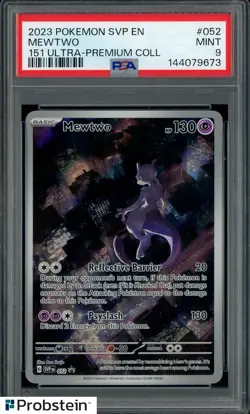 2023 Pokemon SVP EN 151 UPC #052 Mewtwo PSA 9 MINT - Image 1