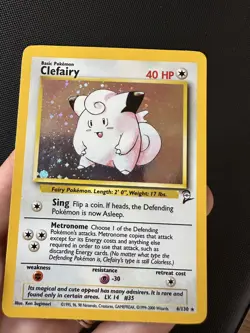 Clefairy 6/130 Holo Rare Base Set 2 Pokemon Card - Image 3