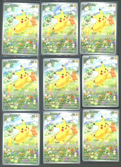 Lot (9) 2024 Pokemon SVP EN Paldea Adventure Chest 088 Pikachu BLACK STAR PROMO - Image 1