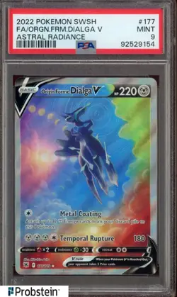 2022 Pokemon SWSH Astral Radiance #177 FA Origin Forme Dialga V PSA 9 - Image 1