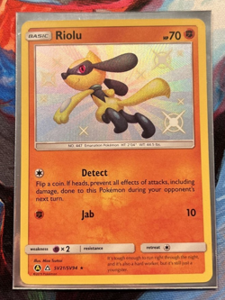 Pokemon Riolu SV21/SV94 Holo Shiny Vault Hidden Fates English 2019 NM - Image 2