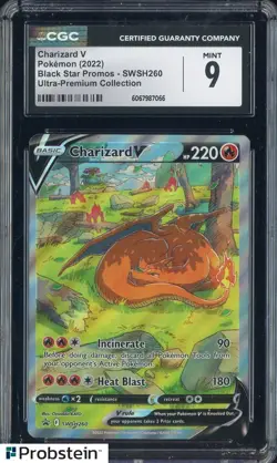 2022 Pokemon BSP Ultra Premium Collection UPC #SWSH260 Charizard V CGC 9 - Image 1