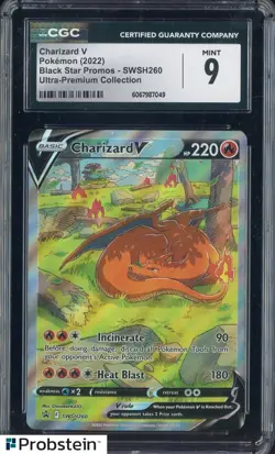 2022 Pokemon BSP Ultra Premium Collection UPC #SWSH260 Charizard V CGC 9 - Image 1