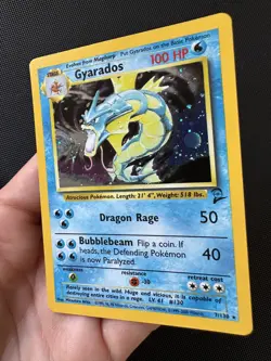 Gyarados 7/130 Holo Rare Base Set 2 Pokemon Card - Image 2