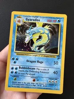 Gyarados 7/130 Holo Rare Base Set 2 Pokemon Card - Image 3