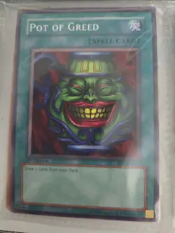 Yu-Gi-Oh! Pot of Greed 1st Edition SD2-EN017 - Image 1