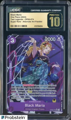 2024 One Piece Two Legends #074 Black Maria Alternate Art CGC 10 PRISTINE - Image 1