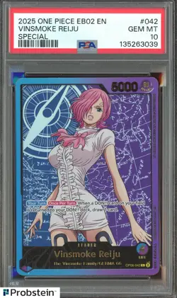 2025 One Piece EB02 Special EN #042 Vinsmoke Reiju PSA 10 GEM MINT - Image 1