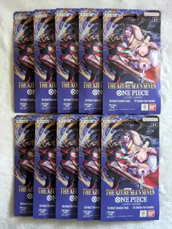 BRAND NEW- One Piece OP-14 The Azure Sea's Seven Sleeved Booster Packs-LOT OF 10 - Image 1