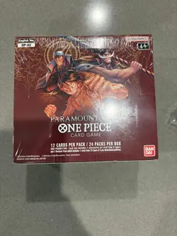 ONE PIECE - PARAMOUNT WAR (OP-02)-English Sealed Booster Box-Red Bottom Wave 1 811039039080 - Image 1