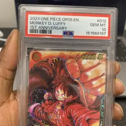 One Piece OP05 Monkey D. Luffy 1st Anniversary ST01-012 PSA 10 Gem Mint English - Image 3