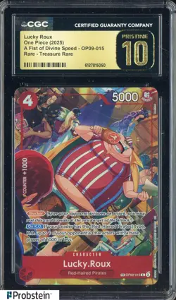2025 One Piece A Fist of Divine Speed Lucky Roux Treasure Rare CGC 10 PRISTINE - Image 1