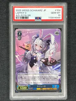 2025 Weiss Schwarz Japanese AZL/S119-104S SR Laffey II PSA 10 - Image 1