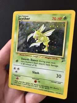 Scyther 17/130 Holo Rare Base Set 2 Pokemon Card - Image 2