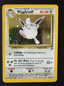 Wigglytuff 19/130 Holo Rare Base Set 2 Pokemon Card - Image 1