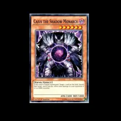 1996 Yu-Gi-Oh! Caius the Shadow Monarch SR01-EN004 Common 1st Edition Card - Image 1