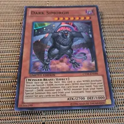 1996 Yu-Gi-Oh! Limited Edition Dark Simorgh Card CT08-EN006 Super Rare - Image 3