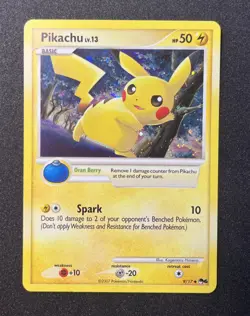 Pokemon TCG Pikachu Pop Series 6 009/017 Holo Basic Card 2007 NM(-) SWIRL - Image 1