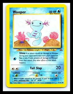 💥 WOOPER NON HOLO # 71/75 | NEO DISCOVERY SET | Pokemon 2001 TCG Vintage Card - Image 1
