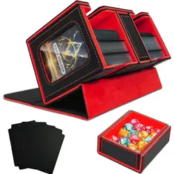 MTG Deck Box with Dice Tray, Commander Deck Box Fits 200+ Double Sleeved Cards, - Image 1