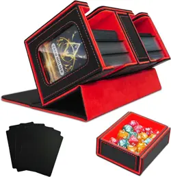 MTG Deck Box with Dice Tray, Commander Deck Box Fits 200+ Double Sleeved Cards, - Image 3