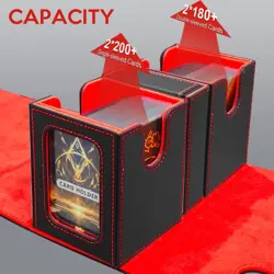 MTG Deck Box with Dice Tray, Commander Deck Box Fits 200+ Double Sleeved Cards, - Image 5