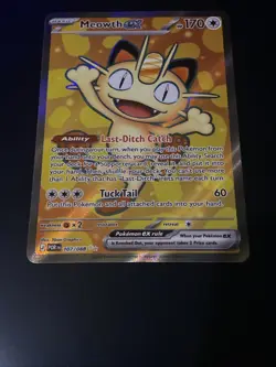 Pokemon Meowth ex 107/088 Perfect Order Ultra Rare Card NM - Image 1