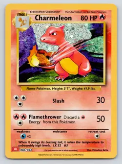 Charmeleon 002/034 Holo Classic Collection Trading Card Game Classic Pokemon NM - Image 1