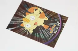 Meowth #52 Chrome Holo Foil Starburst Rare Pokemon 1999 Topps Card TV Animation - Image 3