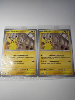 Brand New Sealed 2X- Pokemon TCG Pikachu At The Museum Promo Card - Image 1