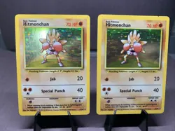 Pokemon TCG Hitmonchan Base Set Lot - 2 Card Holo Rare 1999 VTG WOTC - Image 1