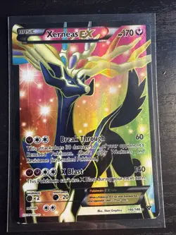 Pokemon TCG Xerneas-Ex Holo Full Art Ultra Rare Card XY 146/146 MP-HP - Image 1