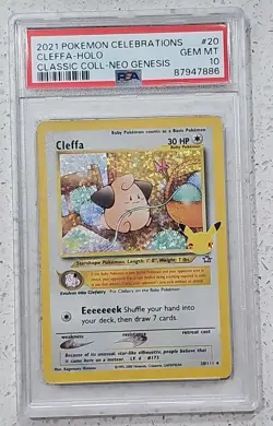 PSA10 Pi 25th Promo English Version Cleffa Excellent Condition Pokemon Card - Image 1