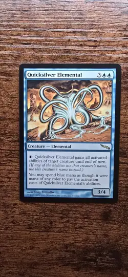 Wizards of the Coast Quicksilver Elemental Mirrodin Rare Creature Blue Regular … - Image 1