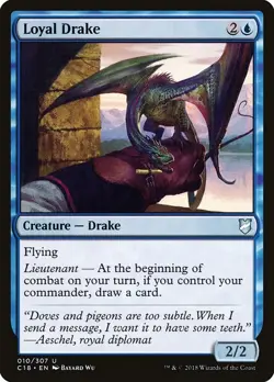 Loyal Drake NonFoil Commander 2018 10 NM MTG - Image 1