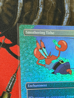 MTG Smothering Tithe (7009) SpongeBob Secret Lair Bonus (Rainbow Foil) - Image 2
