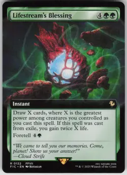 MTG TCG Lifestream's Blessing (Extended Art) R Commander: FINAL FANTASY 122 - Image 1
