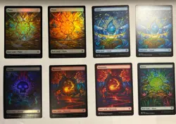 Dominaria United Full Art Stained Glass Lands LOT OF 8 NM - Image 1
