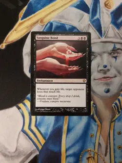 Sanguine Bond MTG Commander 2013 Rare Black Enchantment Moderately Played x1 - Image 1