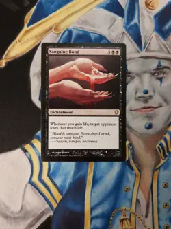 Sanguine Bond MTG Commander 2013 Rare Black Enchantment Moderately Played x1 - Image 2