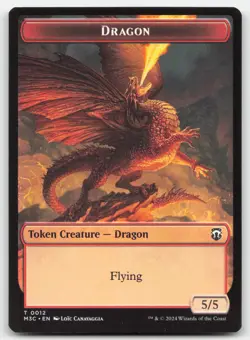 Dragon // Shapeshifter Double-sided Token 12-8 M3C MTG Magic NM - Image 1
