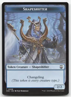 Dragon // Shapeshifter Double-sided Token 12-8 M3C MTG Magic NM - Image 2