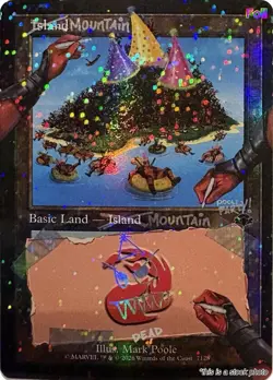 MTG Foil Mountain (Pool Party Foil) 7128 Secret Lair Drop Series Magic - Image 1