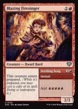 MTG Blazing Firesinger // Seething Song [SOS] #109 en - Image 1