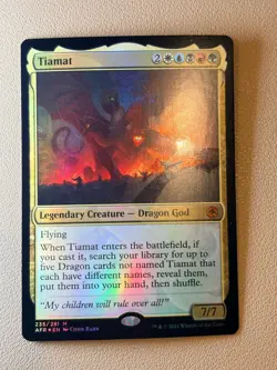 Tiamat (ampersand promo) - Foil - English - MTG AFR promo - Image 2