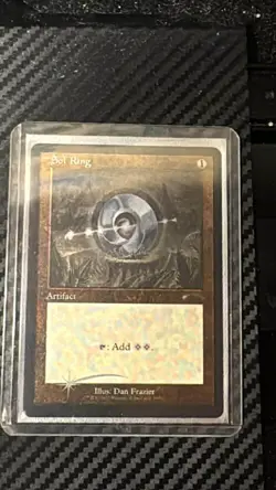 1x Sol Ring - Foil Etched - Retro Frame Light Play MTG Magic - Kid Icarus - - Image 1
