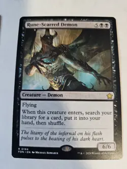 MTG - Rune-Scarred Demon - Foundations - Image 1
