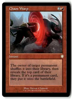 Chaos Warp (Retro Frame) 114 Commander: The Brothers' War MTG NM - Image 1